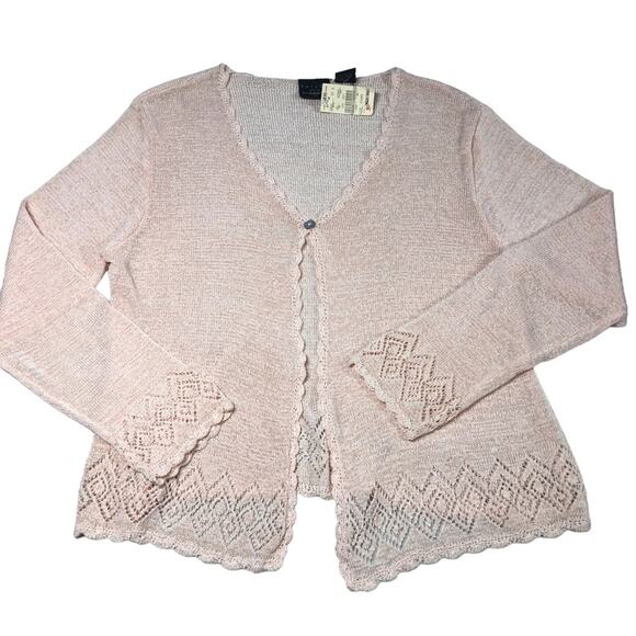 Tailor B. Moss NWT vintage light peach cardigan large - Picture 3 of 7